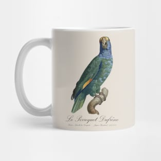 Blue-Cheeked Amazon Parrot or Dufresne Parrot - 19th century Jacques Barraband Illustration Mug